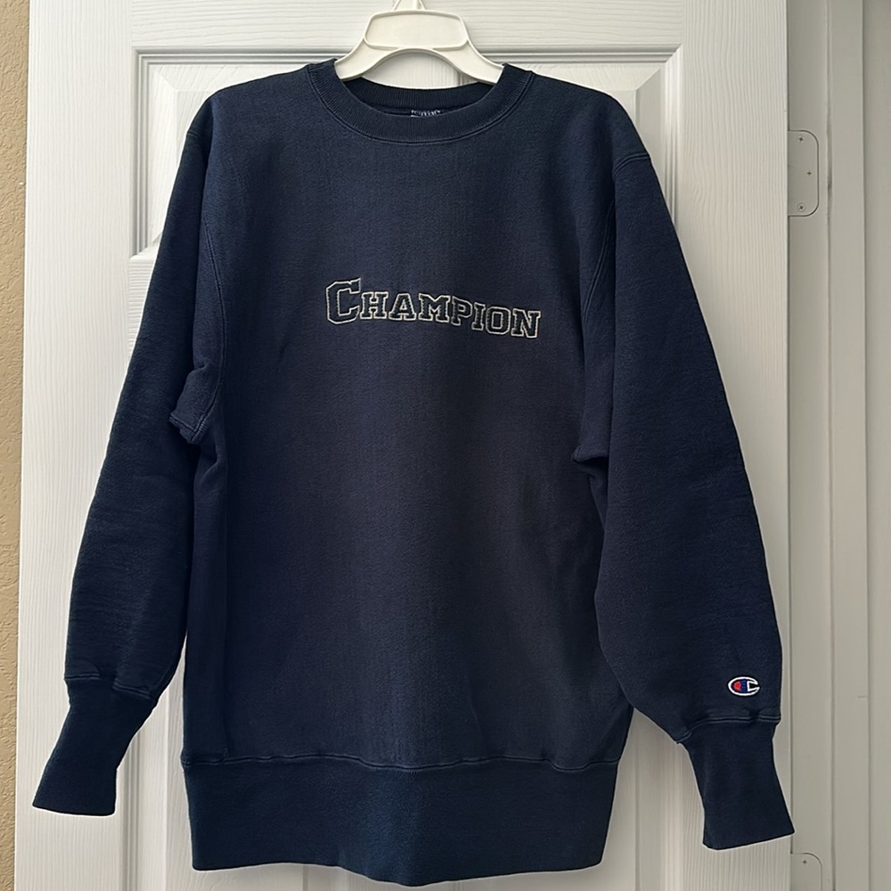 Vintage Champion Reverse Weave Women’s Sweatshirt Navy Size XL